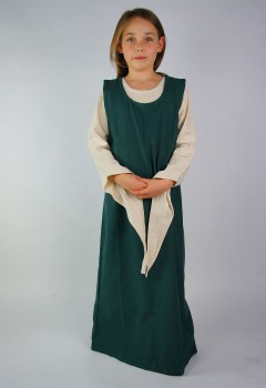 Mittelalter Kinder Überkleid Baumwolle 4047 Grün